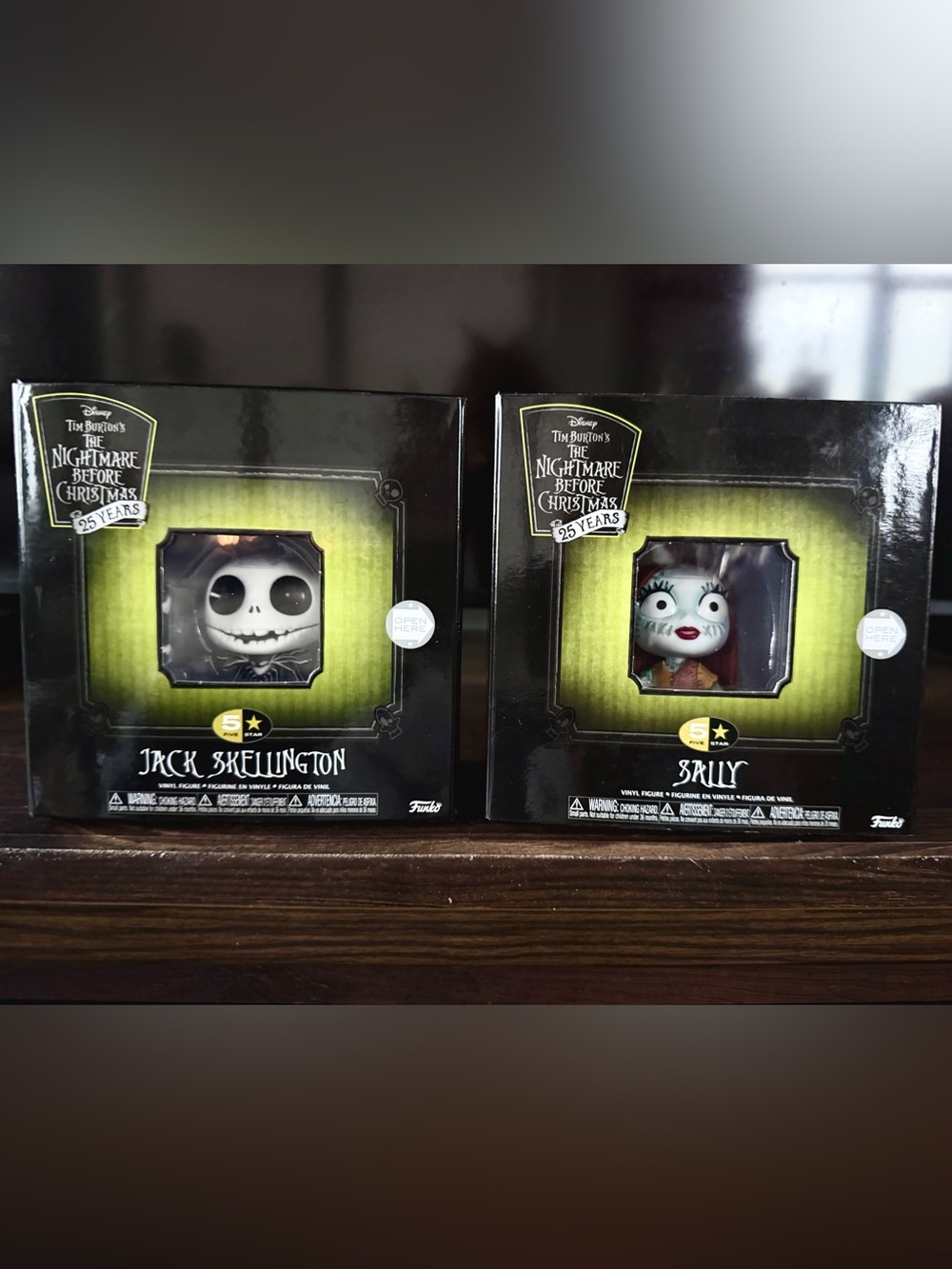 Funko 5⭐️Nightmare Before Christmas Jack Skellington & Sally 25th Anniv Set NiB